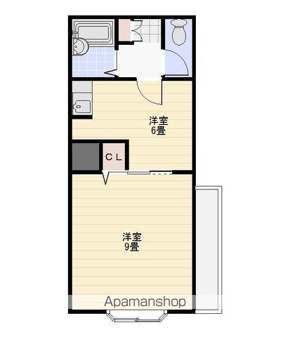 バルセロナマンション(1DK/3階)の間取り写真