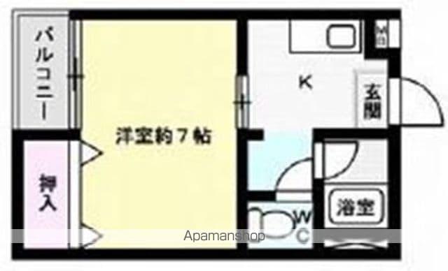 アバンセ箱崎(1K/1階)の間取り写真