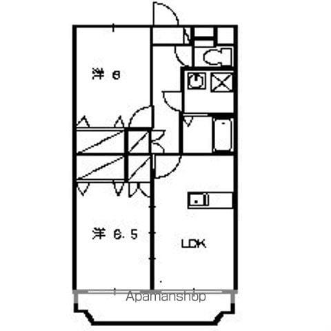 アビタシオン天王V(2DK/1階)の間取り写真