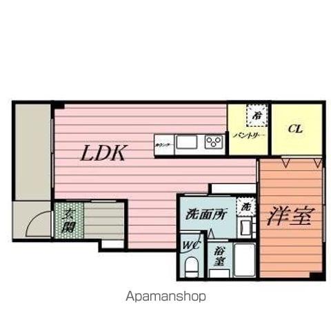 MULBERRY FIELD(1LDK/1階)の間取り写真