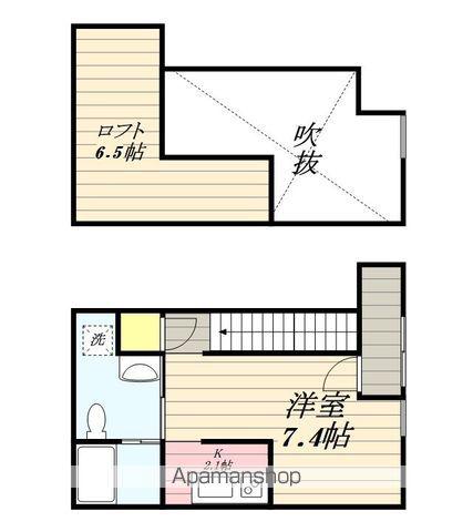 第三永伸アパート(1K/2階)の間取り写真