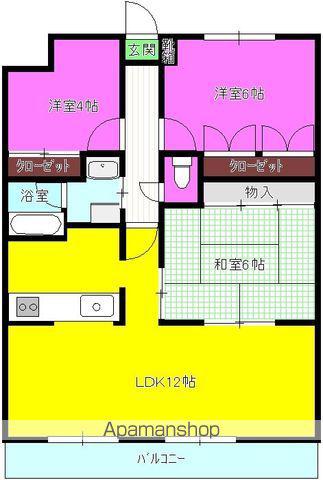 日豊本線 延岡駅 徒歩13分 8階建 築29年(3LDK/3階)の間取り写真
