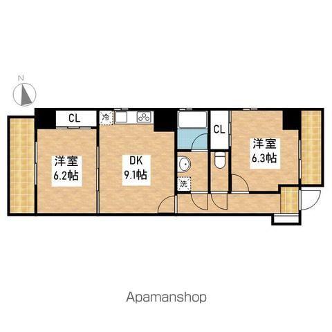 RECO東別院(2DK/7階)の間取り写真