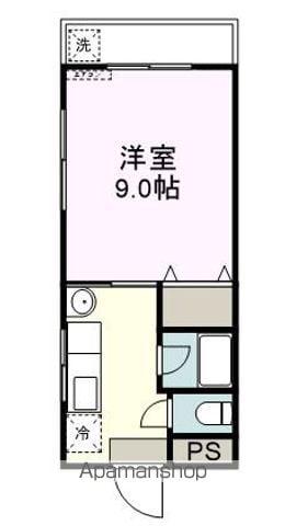 パルセシガ(1K/3階)の間取り写真