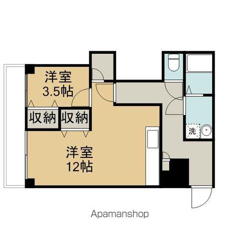 はやしビジデンス(1LDK/3階)の間取り写真