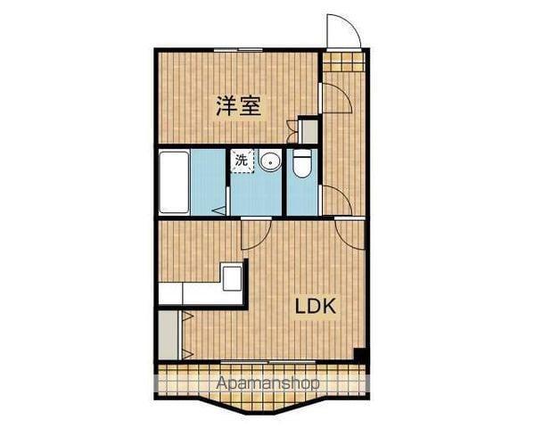 グランドヒルズ翔(1LDK/2階)の間取り写真
