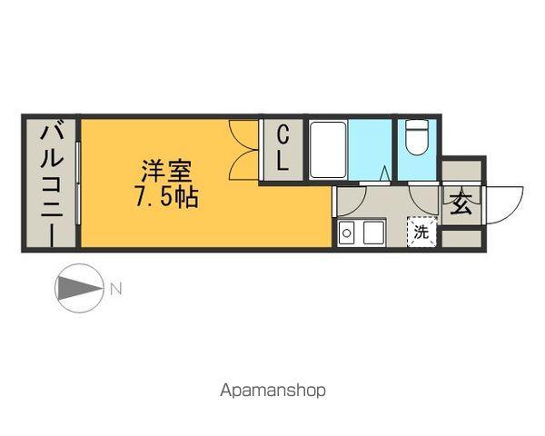 シェリーメゾン(1K/8階)の間取り写真