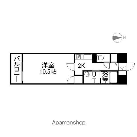 クレール北10条(1K/11階)の間取り写真