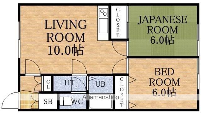 ベーシック78(2LDK/2階)の間取り写真