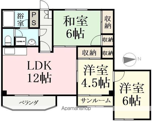 コーポ小林(3LDK/4階)の間取り写真