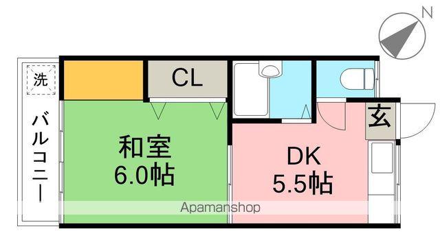 ハウス朝日Ⅰ(1DK/1階)の間取り写真