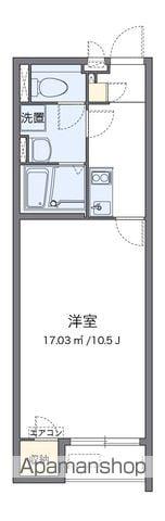 クレイノYAMAKI(1K/2階)の間取り写真