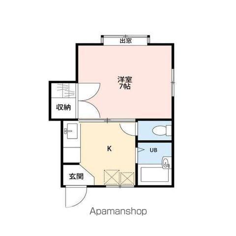 コーポトップ(1K/2階)の間取り写真