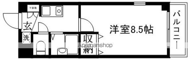 APEX FLAT R(1K/5階)の間取り写真