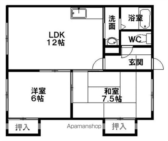 サンメモリア202(2LDK/1階)の間取り写真