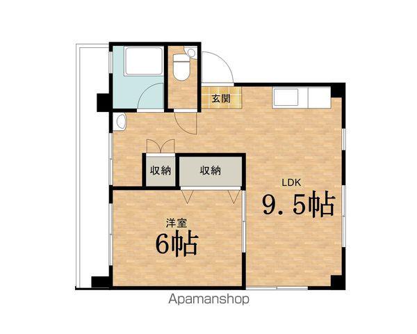角田ビル(1LDK/2階)の間取り写真