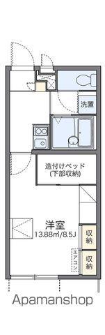 レオパレスシャルマンゾーン照杉(1K/1階)の間取り写真