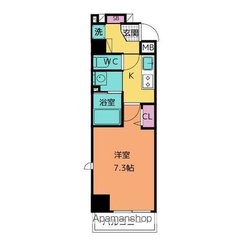 LUXENA KAMIMAEZU(1K/3階)の間取り写真