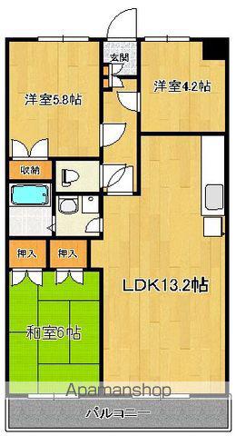 イーストパレス(3LDK/3階)の間取り写真