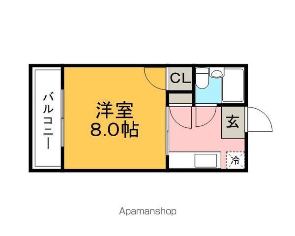 グリーンバレー鳥栖(1K/2階)の間取り写真