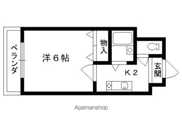 GREENPARKII(1K/2階)の間取り写真