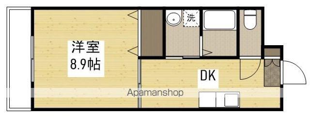 ケープハイツⅡ(1DK/3階)の間取り写真