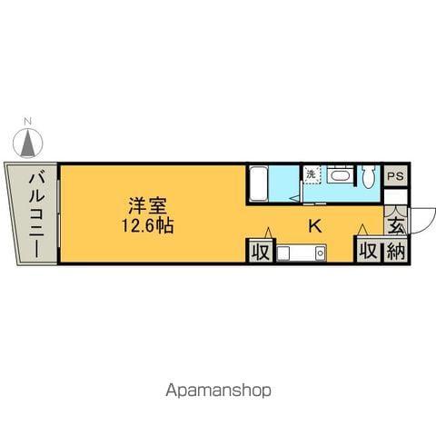 ベルドミール橘(ワンルーム/8階)の間取り写真