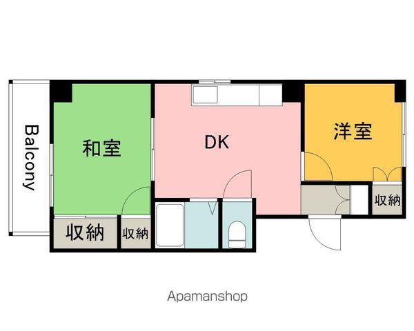 ファビス楠木2・3(2DK/2階)の間取り写真