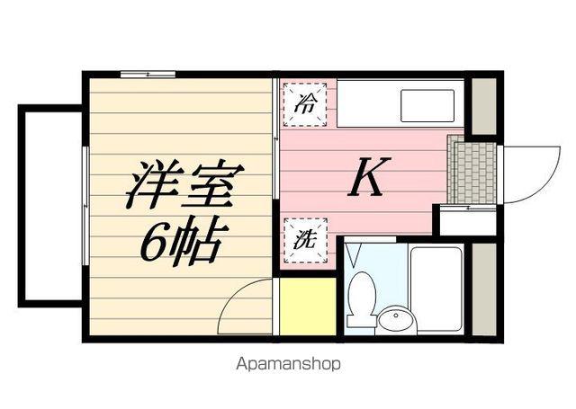 メゾン・ド・ベル(1K/1階)の間取り写真