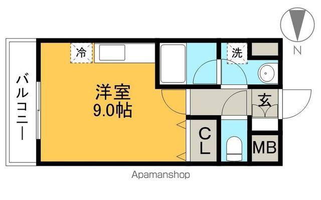 アスターハウス新本町(ワンルーム/8階)の間取り写真