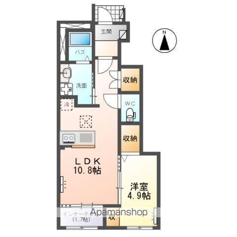 ネオ・セフィラⅡ(1LDK/1階)の間取り写真