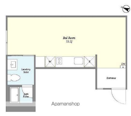 神宮前マンション(ワンルーム/B1階)の間取り写真