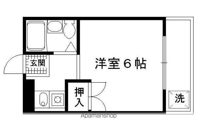 レジデンス丹波橋(1K/3階)の間取り写真