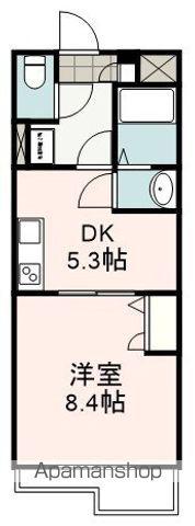 グリーンツリー(1DK/1階)の間取り写真