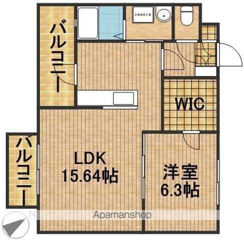 カシオペア(1LDK/2階)の間取り写真