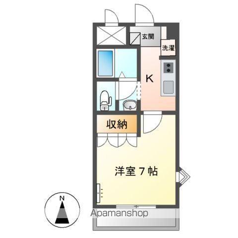 コンフォートレジデンス(1K/2階)の間取り写真