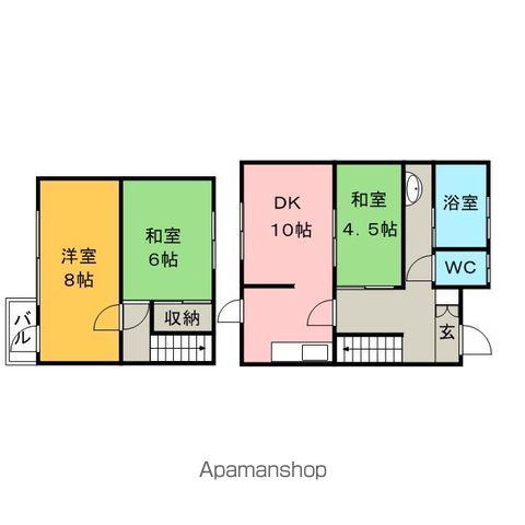 テラスハウス中尾山(3LDK)の間取り写真