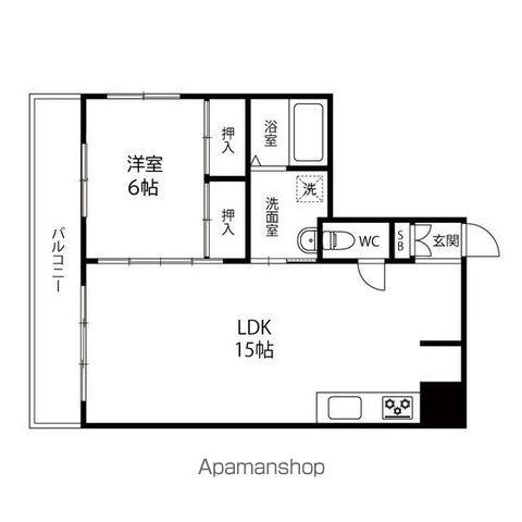 第3TASビル(1LDK/3階)の間取り写真