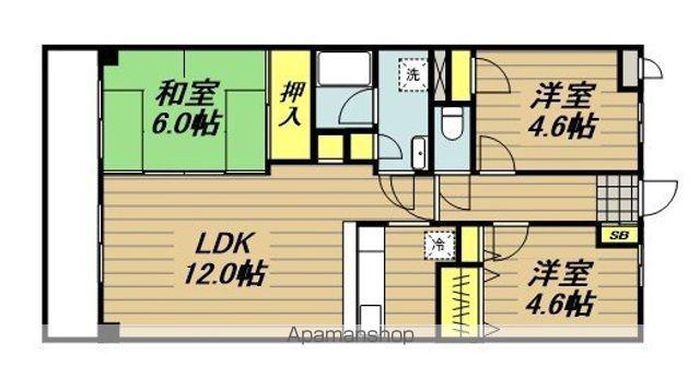 サンウェルティ(3LDK/5階)の間取り写真