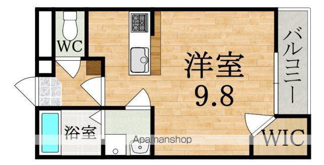 レオパレスLA VISTA2(ワンルーム/3階)の間取り写真