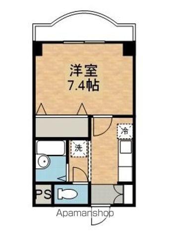 エスティオ(1K/4階)の間取り写真