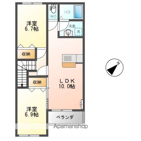 HEADLEY GRANGE(2LDK/2階)の間取り写真