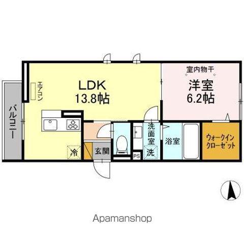 レインパレスSP(1LDK/3階)の間取り写真