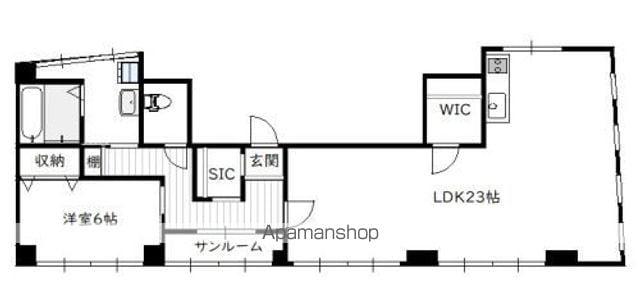 WINSHOME橘Ⅱ(1LDK/3階)の間取り写真