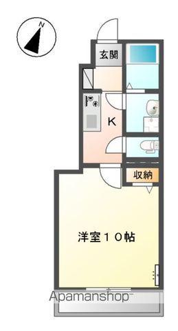 メゾン・ド・新堀(1K/1階)の間取り写真