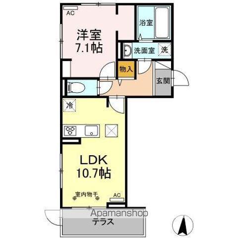 コンフォース(1LDK/1階)の間取り写真