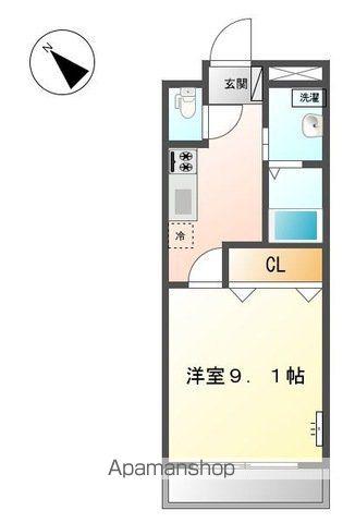 エースシティー(1K/2階)の間取り写真