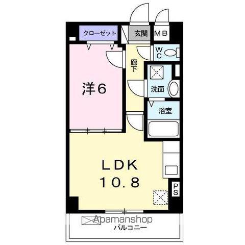 エトワールⅢ(1LDK/2階)の間取り写真