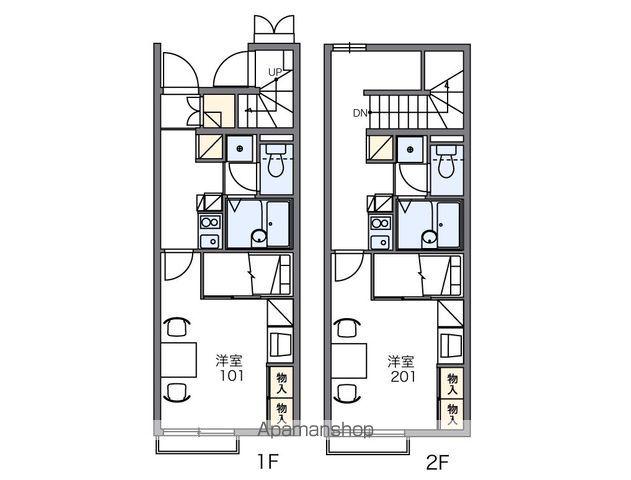 レオパレスラーク(1K/2階)の間取り写真