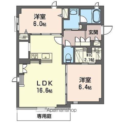 カーサ クオレール(2LDK/1階)の間取り写真